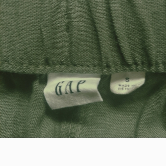 GAP Linen Blend Ankle Length Drawstring Cargo Pants ~ Size Small - Picture 2 of 7